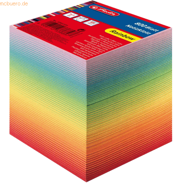 Herlitz Notizzettelblock 9x9x8,5cm Rainbow von Herlitz