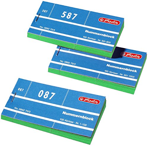 Herlitz Nummernblöcke 1-1000 Nummer 1-1000 10x100 Abrisse | Grün Herlitz Nummernblöcke 1-1000 Nummer 1-1000 10x100 Abrisse | Grün von Herlitz