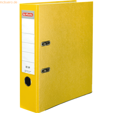 Herlitz Ordner Kunststoff A4 maX.file protect 80mm gelb von Herlitz