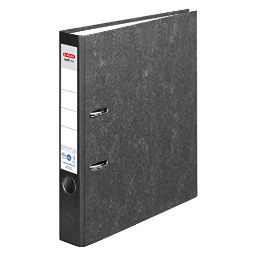 Herlitz Ordner maX.file nature, Pappe, Wolkenmarmorbezug, Kantenschutz, standfest, A4 5 cm, Schwarz Herlitz Ordner maX.file nature, Pappe, Wolkenmarmorbezug, Kantenschutz, standfest, A4 5 cm, Schwarz von Herlitz