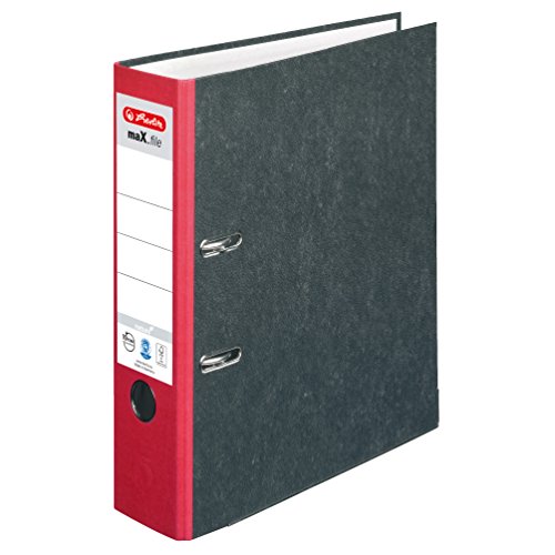 Herlitz Ordner maX.file nature, Pappe, Wolkenmarmorbezug, Kantenschutz, standfest, A4 8 cm, rot Herlitz Ordner maX.file nature, Pappe, Wolkenmarmorbezug, Kantenschutz, standfest, A4 8 cm, rot von Herlitz