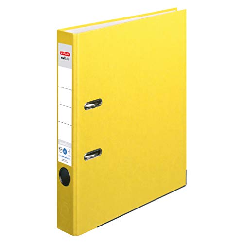 Herlitz Ordner maX.file nature plus, Spezialpapierbezug, Kantenschutz, standfest, A4 5 cm, gelb Herlitz Ordner maX.file nature plus, Spezialpapierbezug, Kantenschutz, standfest, A4 5 cm, gelb von Herlitz