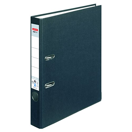 Herlitz Ordner maX.file nature plus, Spezialpapierbezug, Kantenschutz, standfest, A4 5 cm, schwarz Herlitz Ordner maX.file nature plus, Spezialpapierbezug, Kantenschutz, standfest, A4 5 cm, schwarz von Herlitz