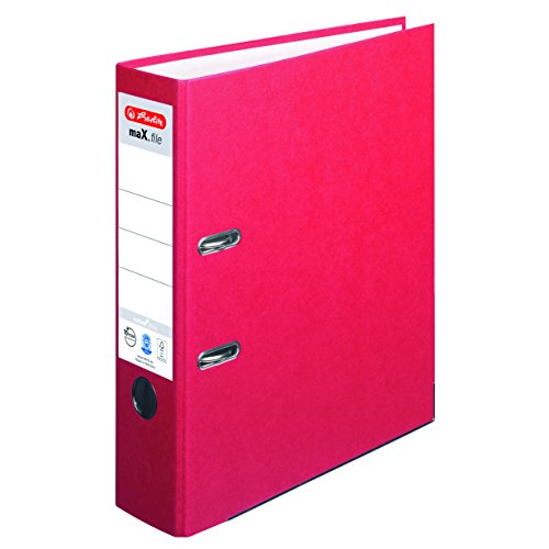 Herlitz Ordner maX.file nature plus, Spezialpapierbezug, Kantenschutz, standfest, A4 8 cm, rot Herlitz Ordner maX.file nature plus, Spezialpapierbezug, Kantenschutz, standfest, A4 8 cm, rot von Herlitz