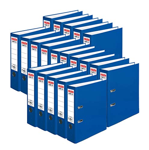 Herlitz Ordner maX.file protect A4 (8 cm mit Einsteckrückenschild) 20er Pack (Blau) von Herlitz