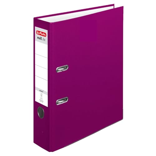 Herlitz Ordner mit Einsteckrückenschild, Beere, A4, 8 cm Herlitz Ordner mit Einsteckrückenschild, Beere, A4, 8 cm von Herlitz