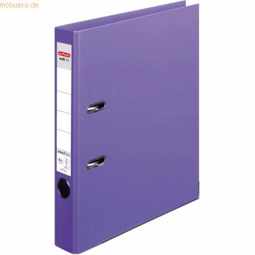 Herlitz Ordner protect+ Kunststoff (PP) A4 5cm violett maX.file von Herlitz