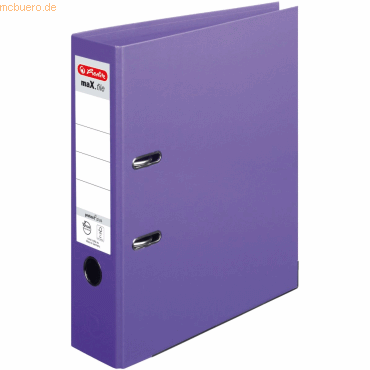 Herlitz Ordner protect+ Kunststoff (PP) A4 8cm violett maX.file von Herlitz