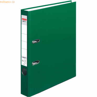 Herlitz Ordner protect Kunststoff (PP) A4 5cm grün VE=5 Stück maX.file von Herlitz