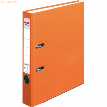 Herlitz Ordner protect Kunststoff (PP) A4 5cm orange maX.file von Herlitz
