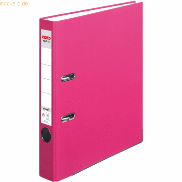 Herlitz Ordner protect Kunststoff (PP) A4 5cm pink VE=5 Stück maX.file von Herlitz