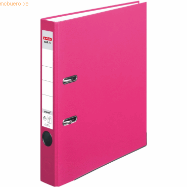 Herlitz Ordner protect Kunststoff (PP) A4 5cm pink maX.file von Herlitz