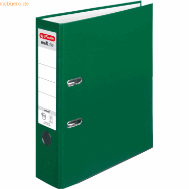 Herlitz Ordner protect Kunststoff (PP) A4 8cm grün VE=5 Stück maX.file von Herlitz
