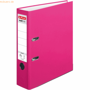 Herlitz Ordner protect Kunststoff (PP) A4 8cm pink VE=5 Stück maX.file von Herlitz