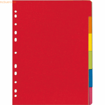 Herlitz Register A4 6-teilig Karton RC intensivfarbig Herlitz Register A4 6-teilig Karton RC intensivfarbig von Herlitz