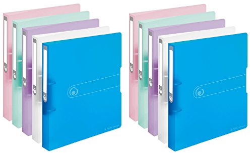 Herlitz Ringbuch, A4, 2 Ringe, 25mm, PP-Folie (5 Farben je 2, 4er Pack) von Herlitz