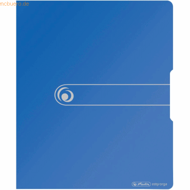 Herlitz Ringbuch A4 2 Ringe PP 16mm blau opak to go von Herlitz