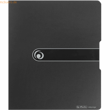 Herlitz Ringbuch A4 2 Ringe PP 16mm schwarz opak to go von Herlitz