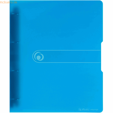 Herlitz Ringbuch PP A4 4R 16mm blau transparent to go von Herlitz