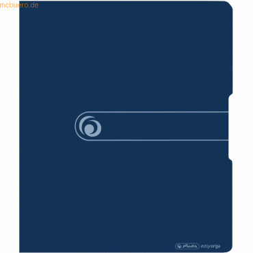 Herlitz Ringbuch Recycling PP A4 2 Ringe 25mm dunkelblau to go von Herlitz