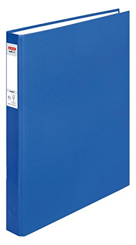 Herlitz Ringbuch maX.file pRotect A4, 1 Stück, 4-Ring-Kombi-Mechanik, 25 mm Füllhöhe (8er Pack | blau) von Herlitz