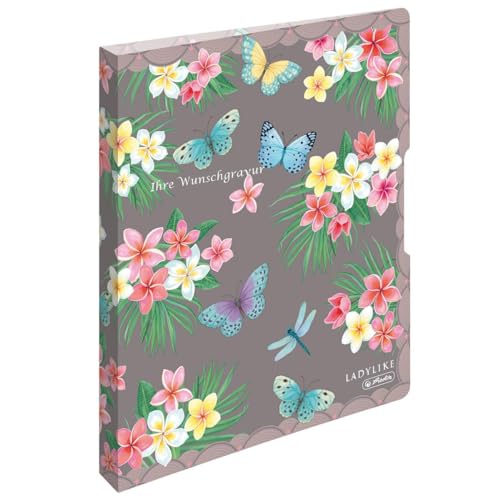 Herlitz Ringbuch mit Gravur / DIN A4 / 16mm / PP / "LadyLike Butterflies" von Herlitz