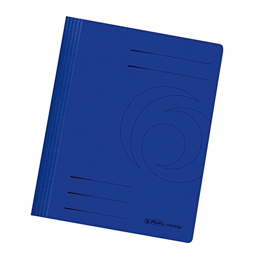 Herlitz Schnellhefter A4 Karton, gefaltet, dunkelblau intensiv, 25 Stück von Herlitz