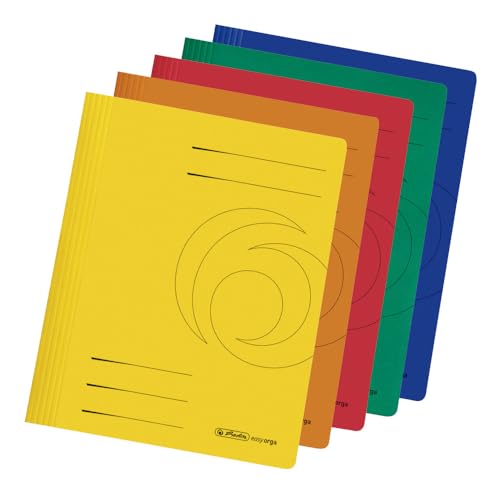Herlitz Schnellhefter A4 Karton, gefaltet, sortierte Farben, 10 Stück von Herlitz
