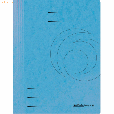 5 x Herlitz Schnellhefter A4 Karton 355g/qm hellblau von Herlitz