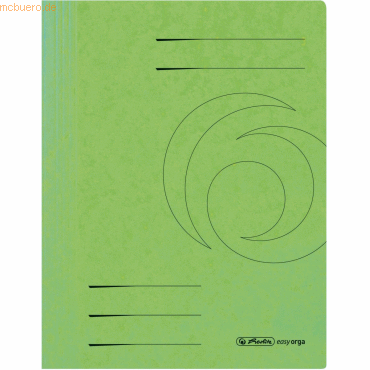5 x Herlitz Schnellhefter A4 Karton 355g/qm hellgrün von Herlitz