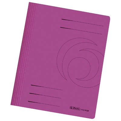 Herlitz Schnellhefter A4 Karton gefaltet intensiv 10er Packung (pink, 1) von Herlitz