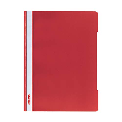 Herlitz Schnellhefter A4 - Quality, Polypropylen-Folie, Glasklar mit Beschriftungsstreifen, rot 1 Stück Herlitz Schnellhefter A4 - Quality, Polypropylen-Folie, Glasklar mit Beschriftungsstreifen, rot 1 Stück von Herlitz
