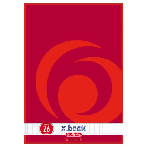 Herlitz Schulblock x.book A4, Lineatur 26, 50 Blatt, weißer Rand außen, 10 Stück Herlitz Schulblock x.book A4, Lineatur 26, 50 Blatt, weißer Rand außen, 10 Stück von Herlitz