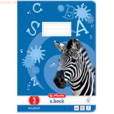Herlitz Schulheft A4 32 Blatt Lineatur 3 FSC Mix Herlitz Schulheft A4 32 Blatt Lineatur 3 FSC Mix von Herlitz