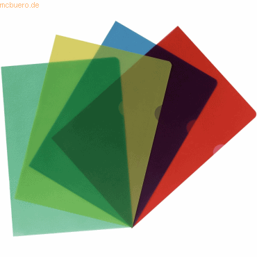 Herlitz Sichthüllen A4 genarbt farbig sortiert VE=20 Stück von Herlitz