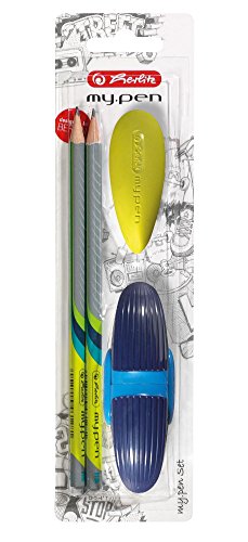 Herlitz Starterset 4tlg. / 2 Bleistifte + Spitzer + Radierer / Farbe: blau von Herlitz