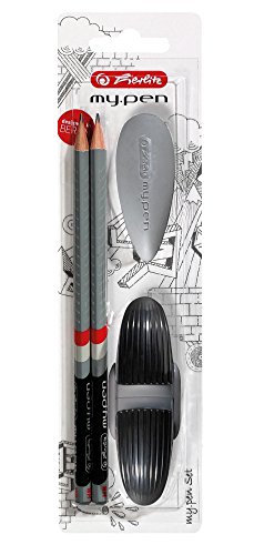 Herlitz Starterset 4tlg. / 2 Bleistifte + Spitzer + Radierer / Farbe: schwarz von Herlitz