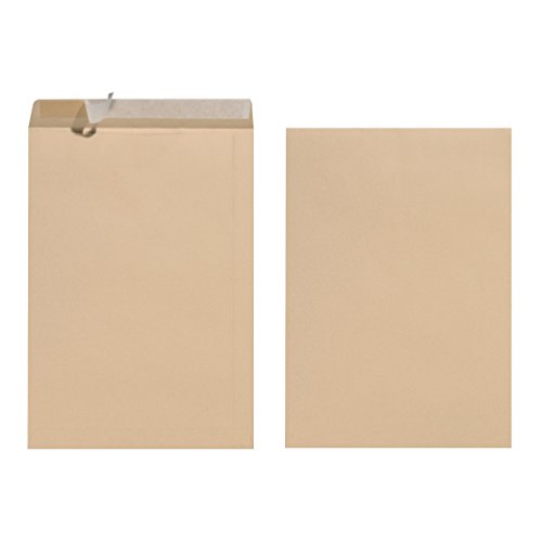 Herlitz Versandtasche B4 100 g Haftklebend, Recyclingpapier, blauer Engel, 10-er Packung, eingeschweißt, braun von Herlitz