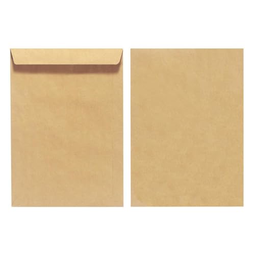 Herlitz Versandtasche B4 100 g Nassklebend, Recyclingpapier, blauer Engel, 10-er Packung, eingeschweißt, braun von Herlitz