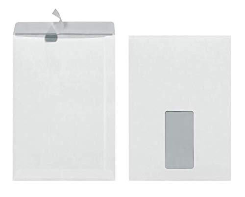 Herlitz Versandtasche C5 90 g Haftklebend mit Fenster, mit Innendruck in Folienpackung, eingeschweißt, weiß (C5, 2) von Herlitz