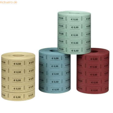 Herlitz Wertmarken EUR 0,50 5x1000 Stück blau/rot/gelb/grün Herlitz Wertmarken EUR 0,50 5x1000 Stück blau/rot/gelb/grün von Herlitz
