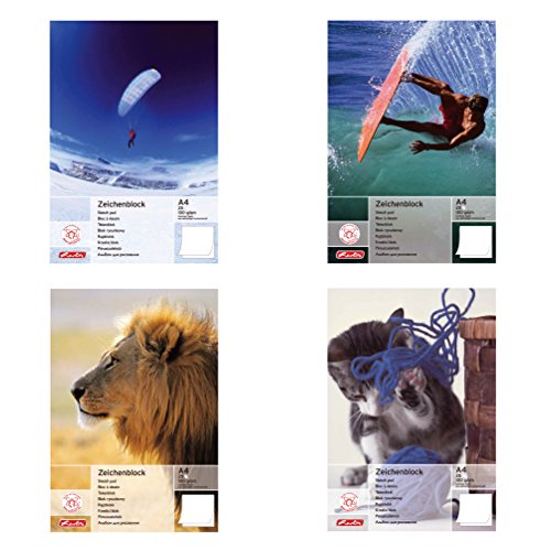 Herlitz Zeichenblock A4, holzfreies Papier, 100 g/m², 25 Blatt, weiß Herlitz Zeichenblock A4, holzfreies Papier, 100 g/m², 25 Blatt, weiß von Herlitz
