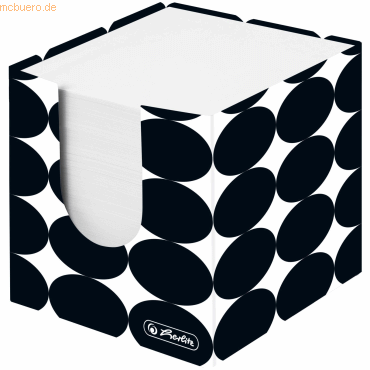 Herlitz Zettelkasten 9,5x9,5x9,5cm 700 Blatt gefüllt Just Black gefüll von Herlitz
