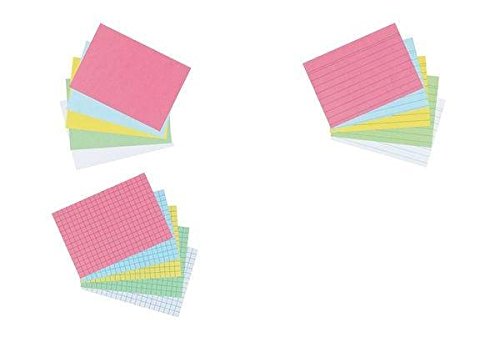 Karteikarten Sparpaket DIN A7 400 Stück in 6 Farben auswählbar (farblich sortiert liniert) von Herlitz