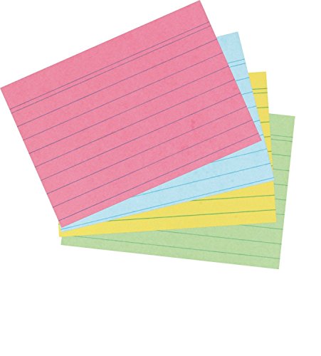 Karteikarten von Herlitz in DIN A8, farbig sortiert, liniert (800 Stück) von Herlitz