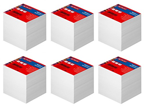 Notizklotz 9x9cm 900 Blatt weiß blanko geleimt 6er Sparpack Notizklotz 9x9cm 900 Blatt weiß blanko geleimt 6er Sparpack von Herlitz