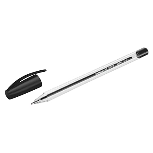 Pelikan Kugelschreiber Stick K86s super soft, Schwarz, ergonomischer Kuli mit supersofter Tinte, 50 Stück, 601450 von Pelikan