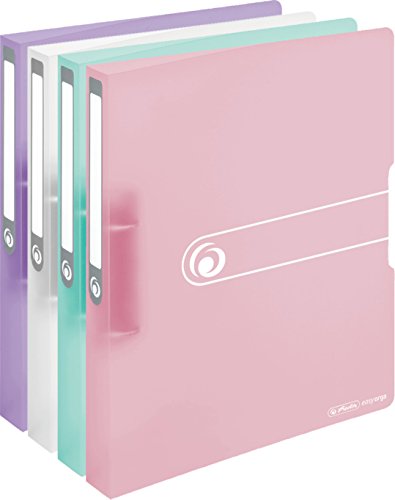 Ringbuch A4 PP 2-Ring 3,8cm Pastell transparent 4er-Pack sort. Ringbuch A4 PP 2-Ring 3,8cm Pastell transparent 4er-Pack sort. von Herlitz