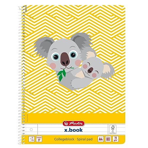 Spiralblock A4 80 Blatt Lineatur 27 Motiv Koala von Herlitz