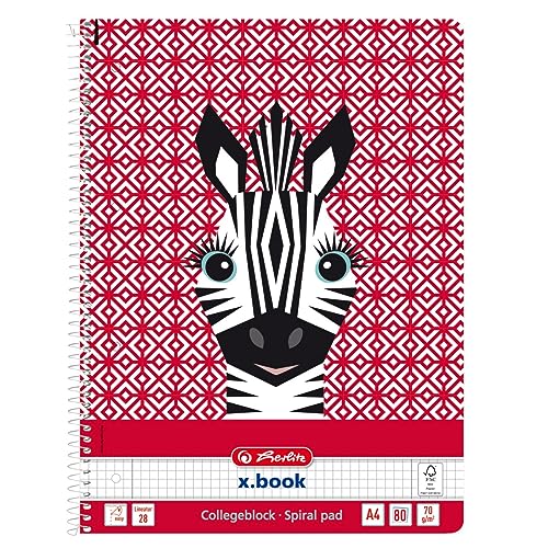 Spiralblock A4 Cute Animals 80 Blatt Lineatur 28 Motiv Zebra Spiralblock A4 Cute Animals 80 Blatt Lineatur 28 Motiv Zebra von Herlitz